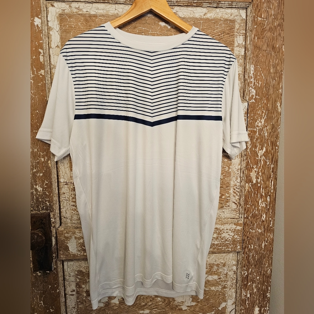 Zyia Men's Active Blue and White Clubhouse T-Shirt NEVERWORN